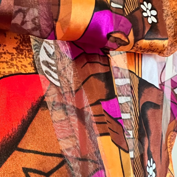 Cubism Surrealism Picasso Vintage Scarf - Picture 11 of 12